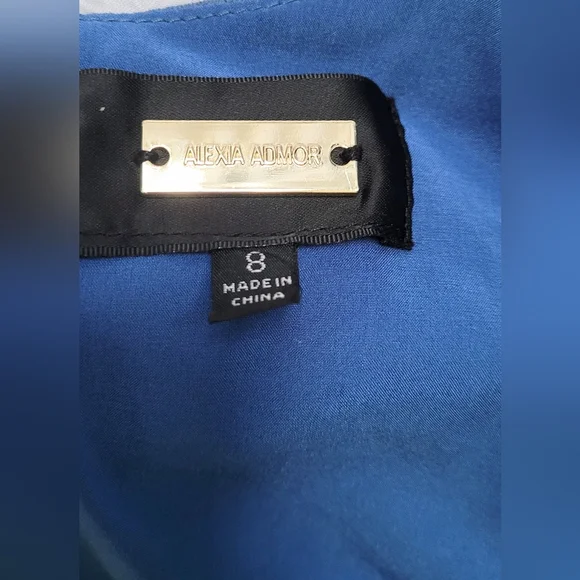 NWOT!Alexia Admor Anthro Women's Gracie Fit and Flare Dress in Denim Blu… - Picture 11 of 13